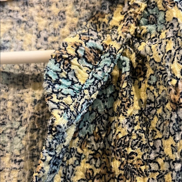LOFT Floral Print Blouse in Blue and Yellow - Picture 3 of 5
